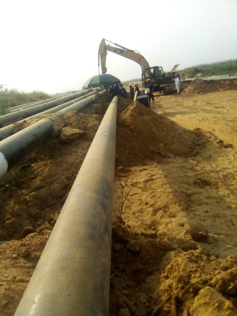 Coated pipeline ready for lay