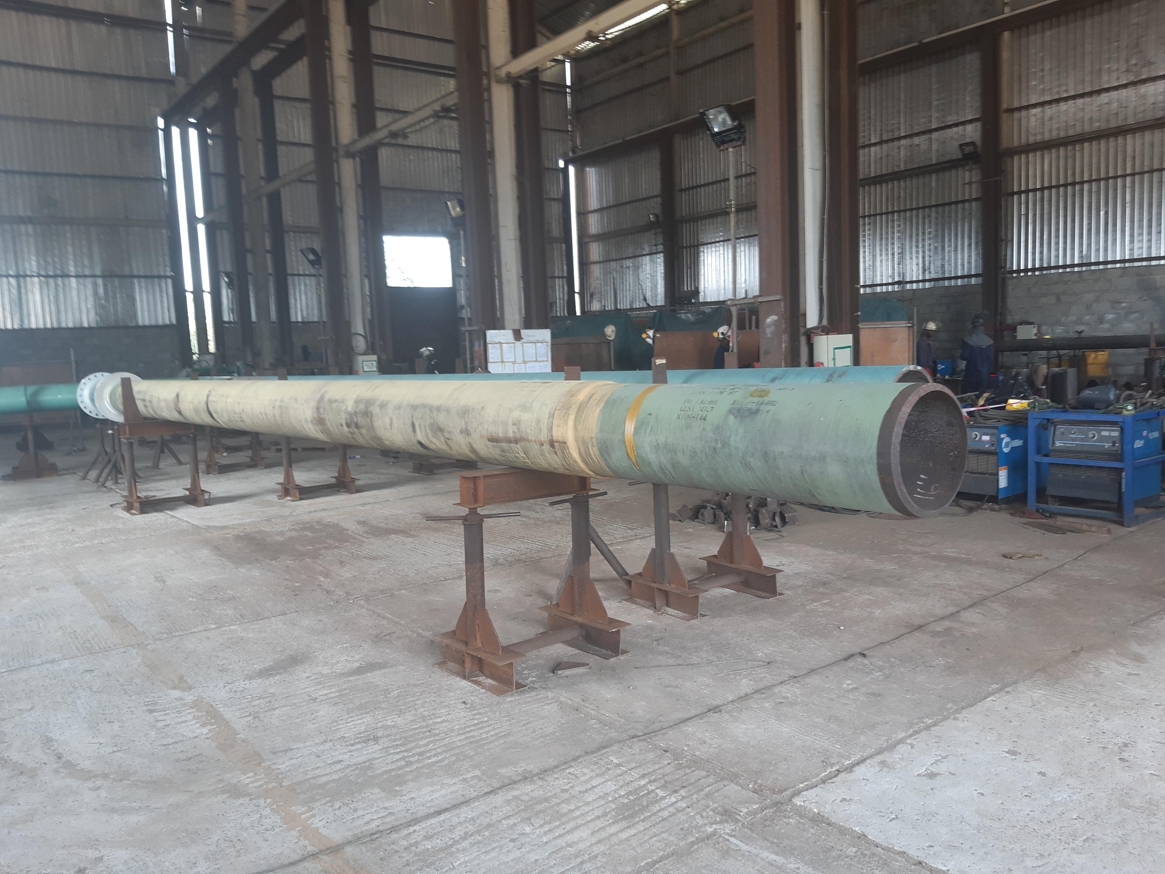 Fabrication work in progress in the workshop